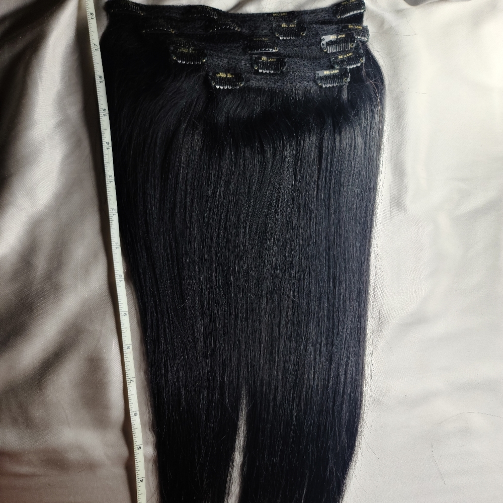 Bellami Hair Bellami clips 18-19” dark black #1